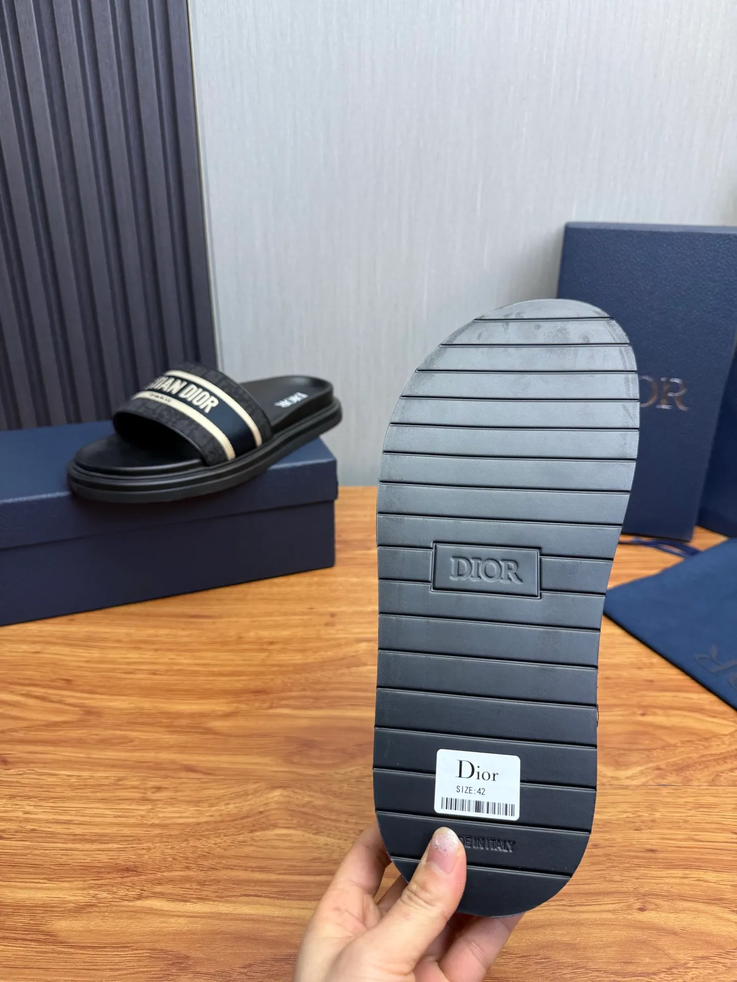 Men's shoes 260💰 Dior. Men's slippers🩴Official website 1:1 production 38-45 size 45 46 🉑️Customized original material shipped✅